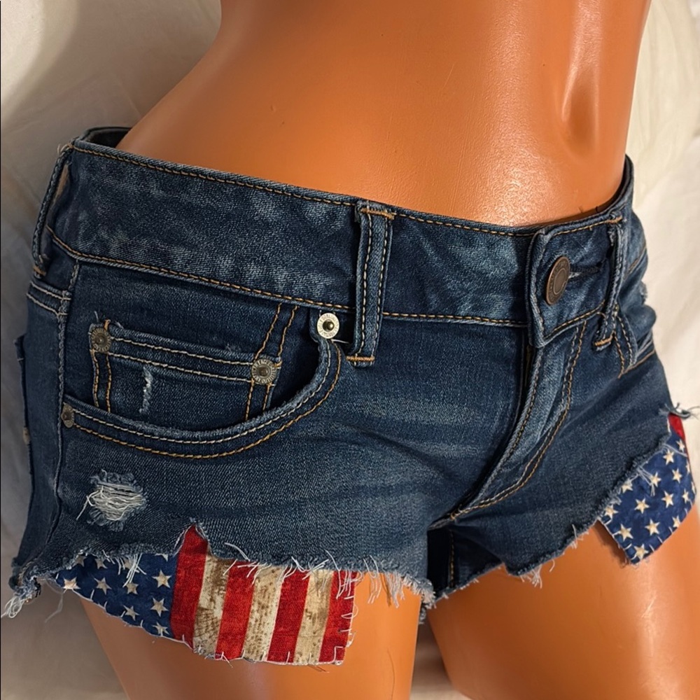 American Eagle USA AMERICANA denim Shorts size 6
